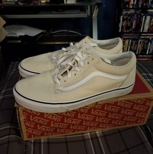 vans old skool birch and true white